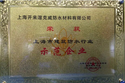 誠(chéng)實(shí)守信 務(wù)實(shí)創(chuàng)新 開來濕克威榮獲“示范企業(yè)”稱號(hào)